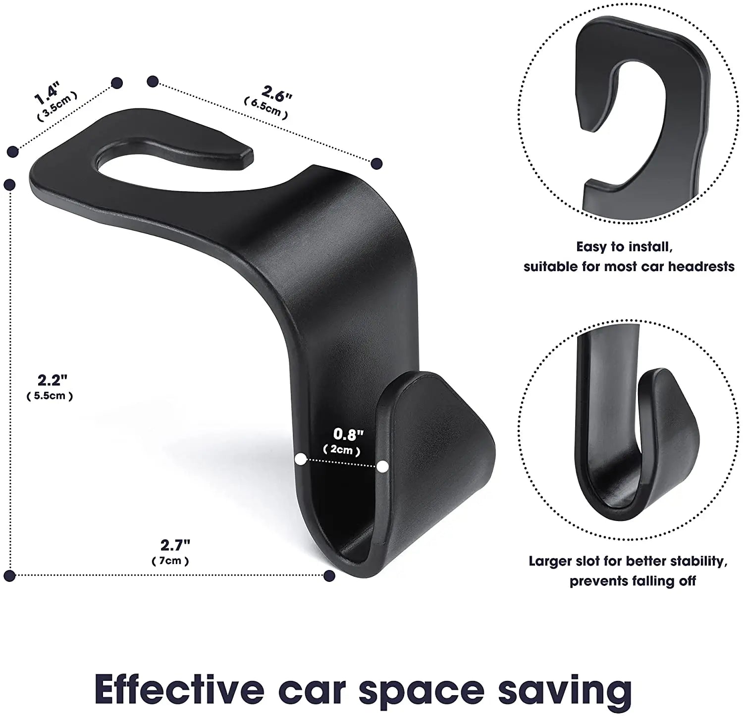 Car Backseat Storage Hooks – Multi-Purpose Hanger for Handbags & Accessories