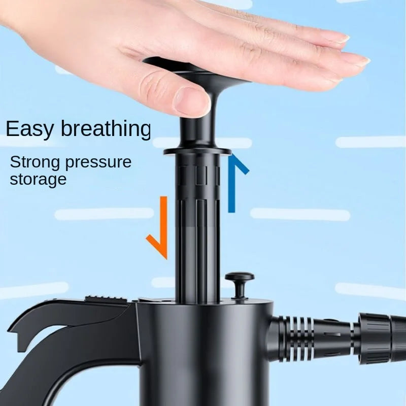 2L Hand Pump Foam Sprayer – Multi-Nozzle Snow Foam Car Wash & Cleaning Bottle