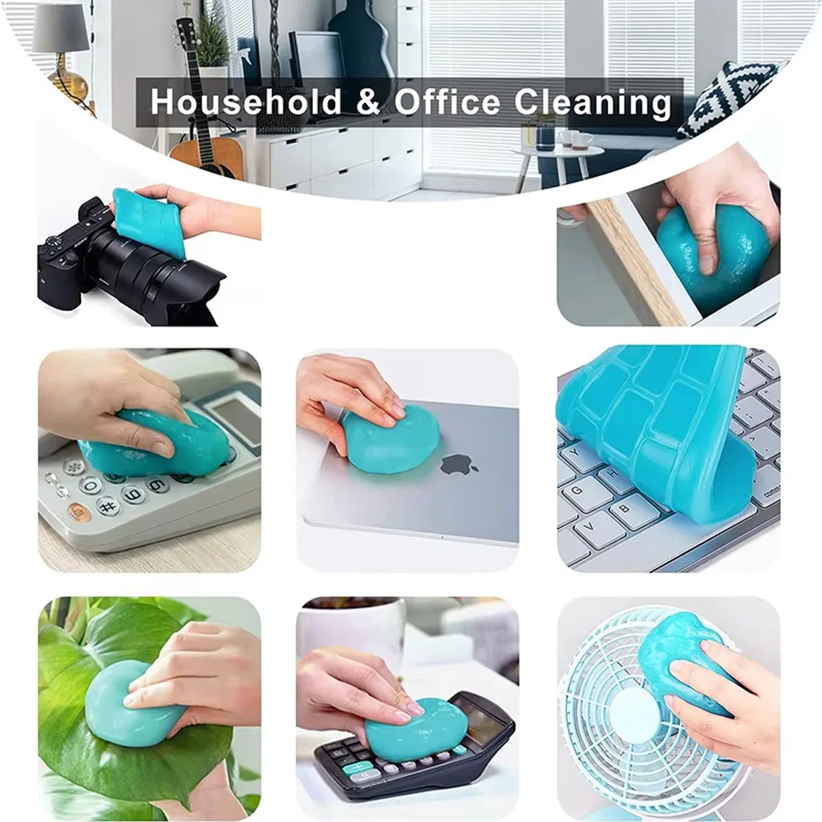 Magic Cleaning Gel – Reusable Dust Cleaner for Car, Laptop & Home Surfaces