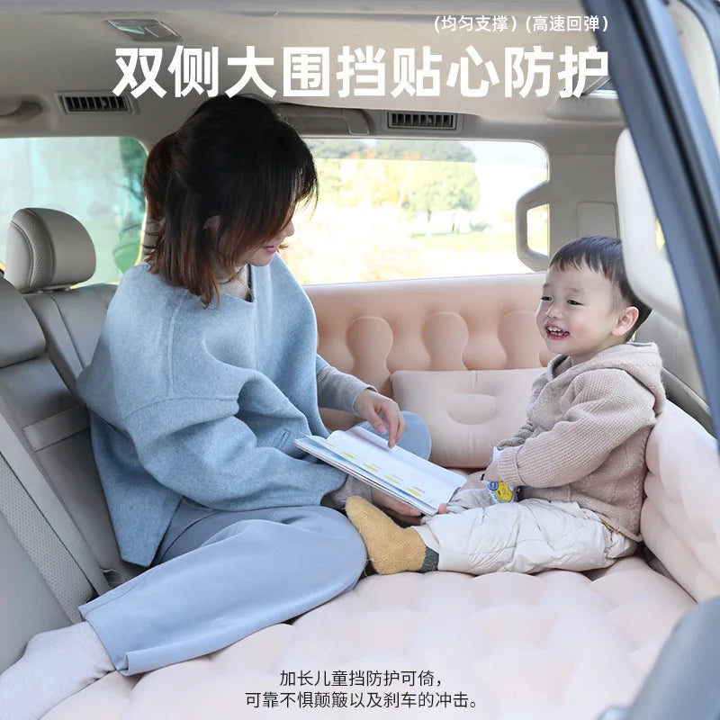 Car Travel Inflatable Air Mattress – 135x80cm Rear Seat & Trunk Universal Bed
