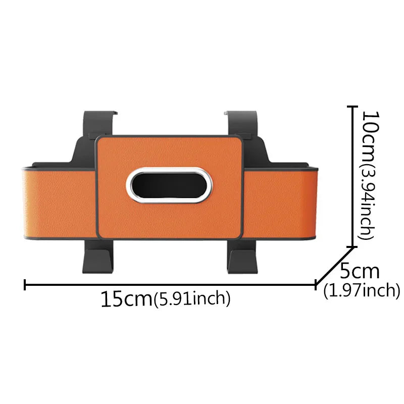 Car Backseat Storage Organizer – Tidy Hanging Box for Tissue, Phone & Drinks