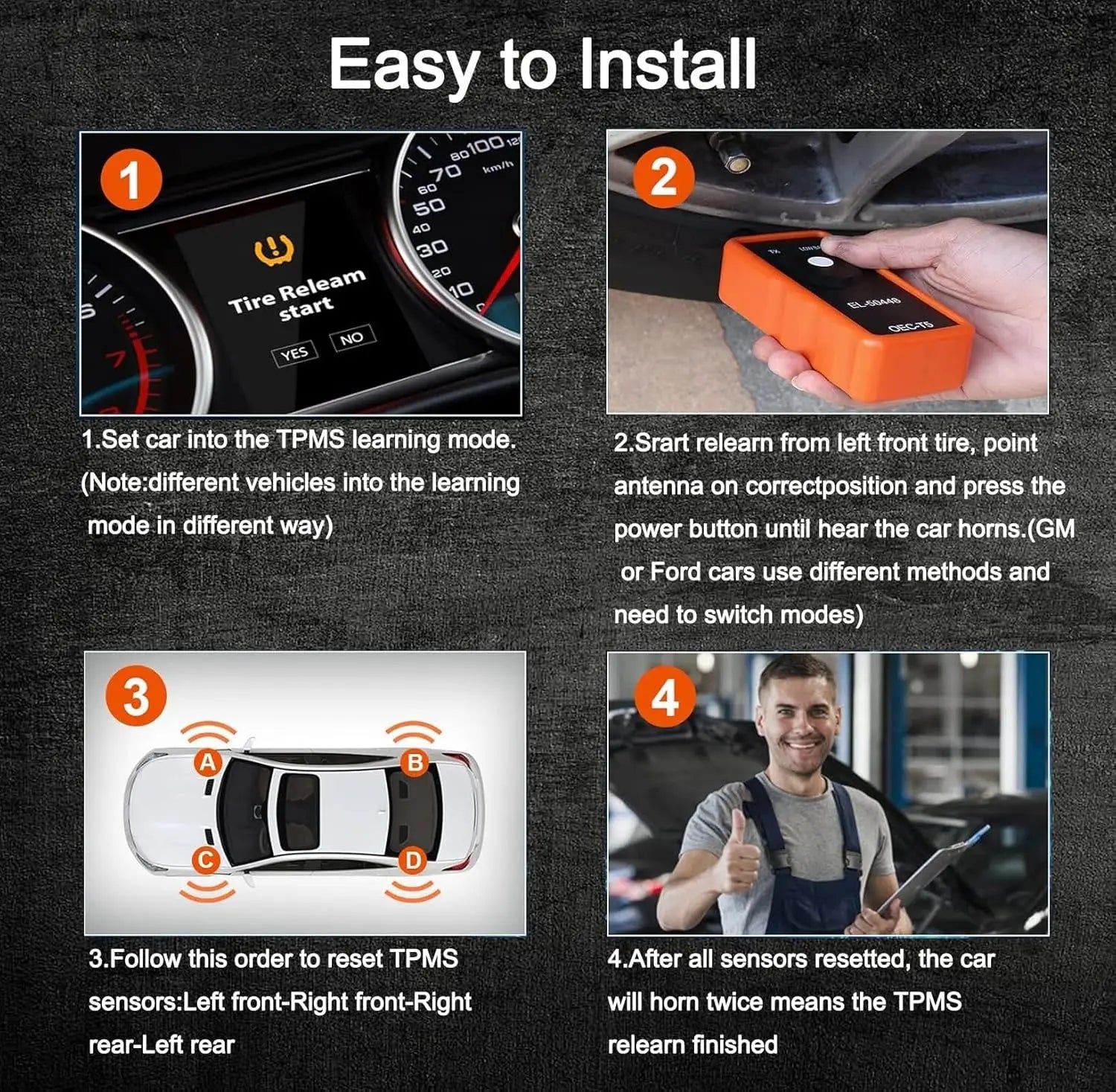 Automotive Tire Pressure Detection Sensor Tool