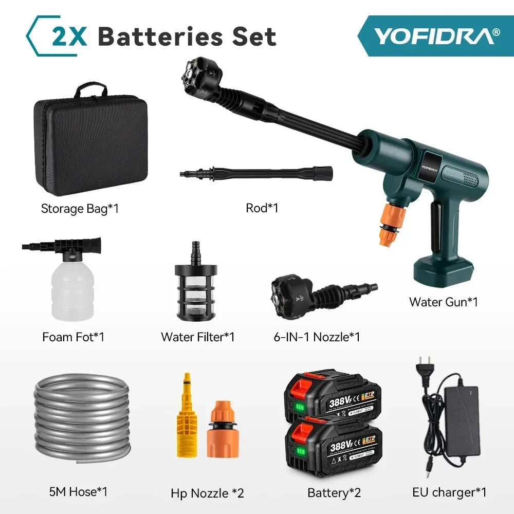 3000W Brushless Electric Pressure Washer – 6-in-1 Car & Garden Spray Gun
