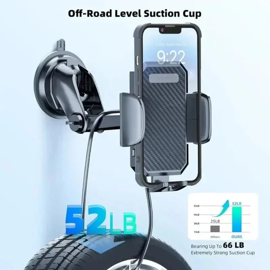 2025 Car Phone Holder – Suction Cup & Air Vent Mount for iPhone, Samsung