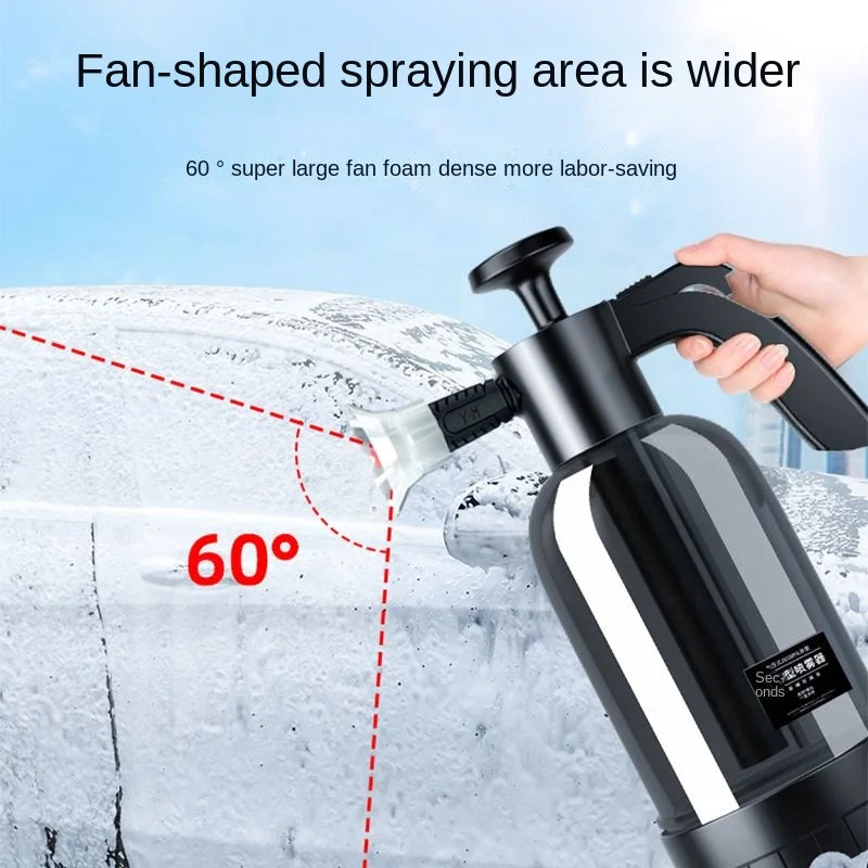 2L Hand Pump Foam Sprayer – Multi-Nozzle Snow Foam Car Wash & Cleaning Bottle