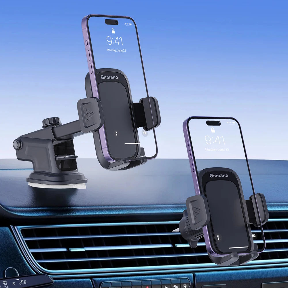 360° Car Phone Holder – Strong Suction Stand for iPhone 16 & All Smartphones