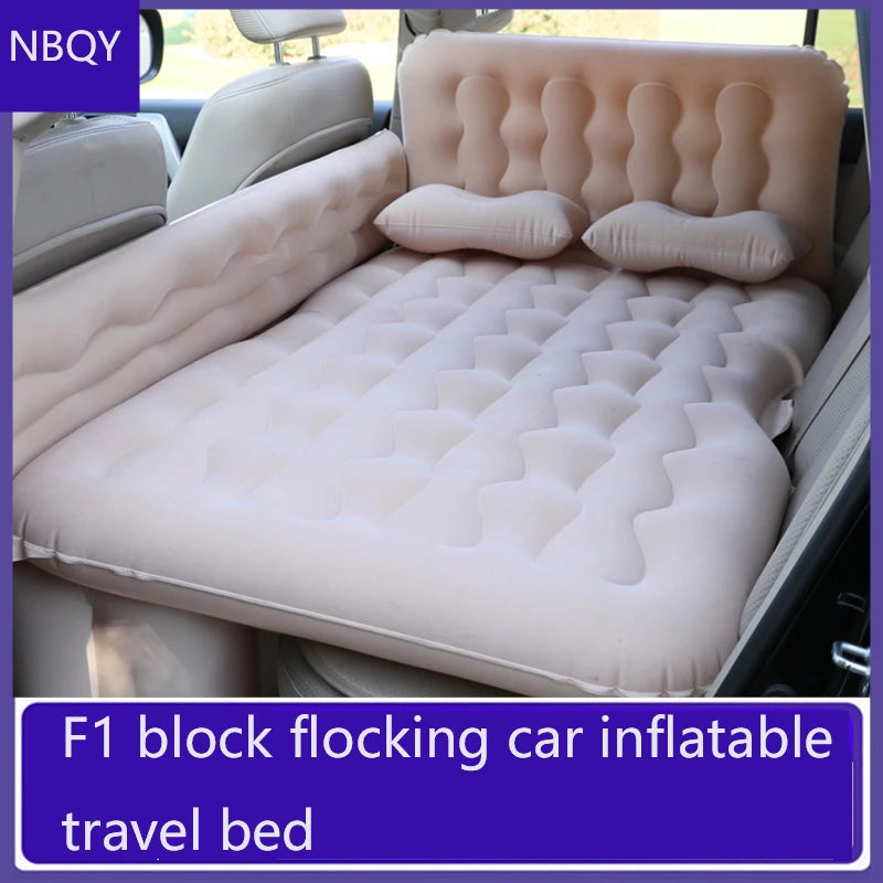 Car Travel Inflatable Air Mattress – 135x80cm Rear Seat & Trunk Universal Bed