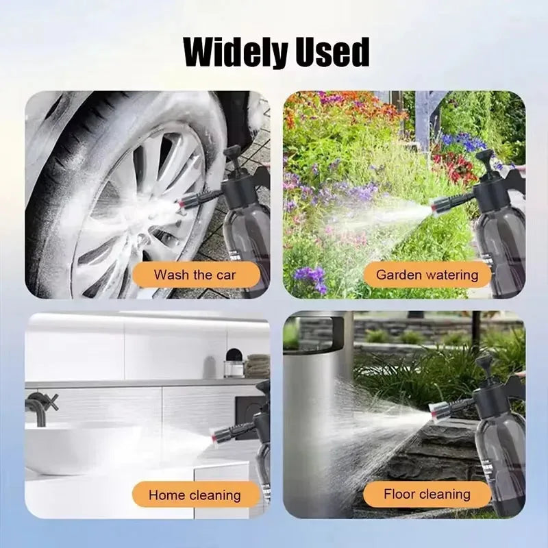 2L High-Pressure Foam Sprayer – Hand Pump Car Wash & Home Cleaning Bottle