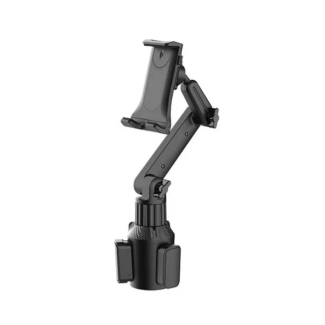 360° Adjustable Tablet & Smartphone Car Mount – Cup Holder Triangular Base