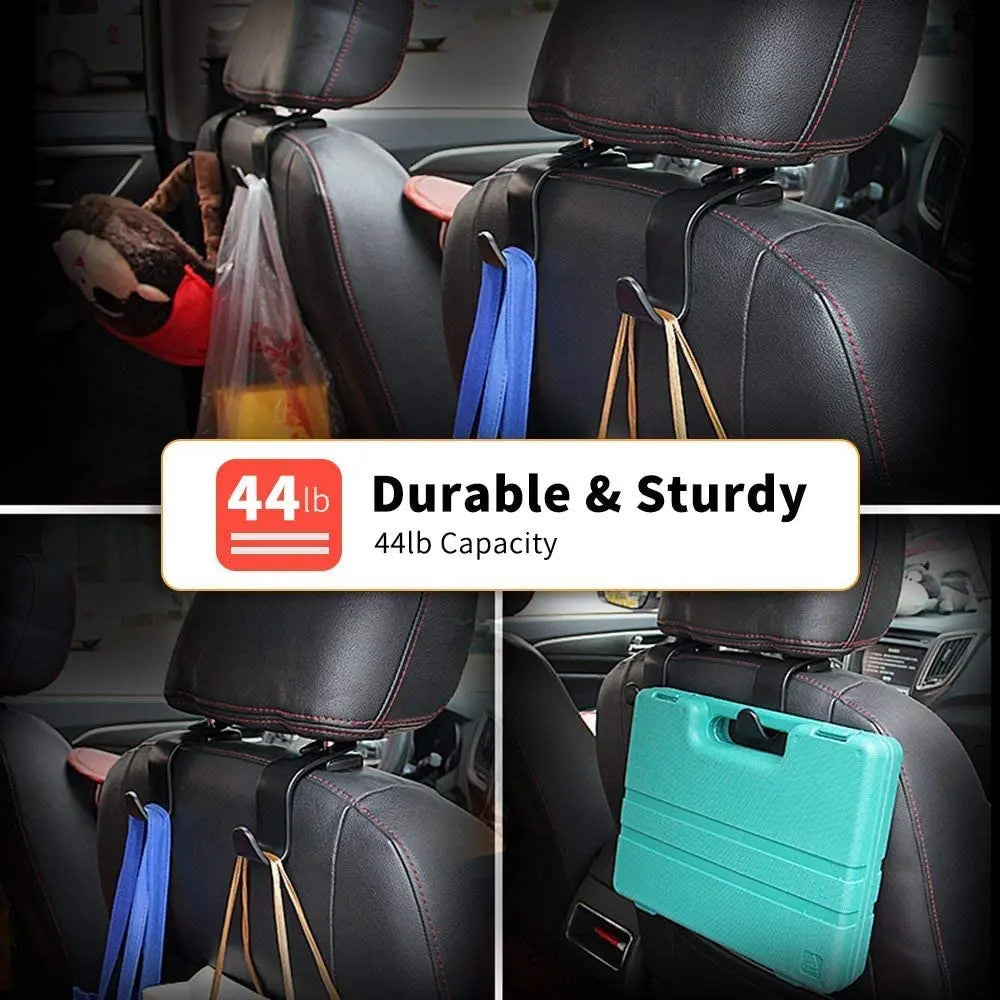 Car Backseat Storage Hooks – Multi-Purpose Hanger for Handbags & Accessories