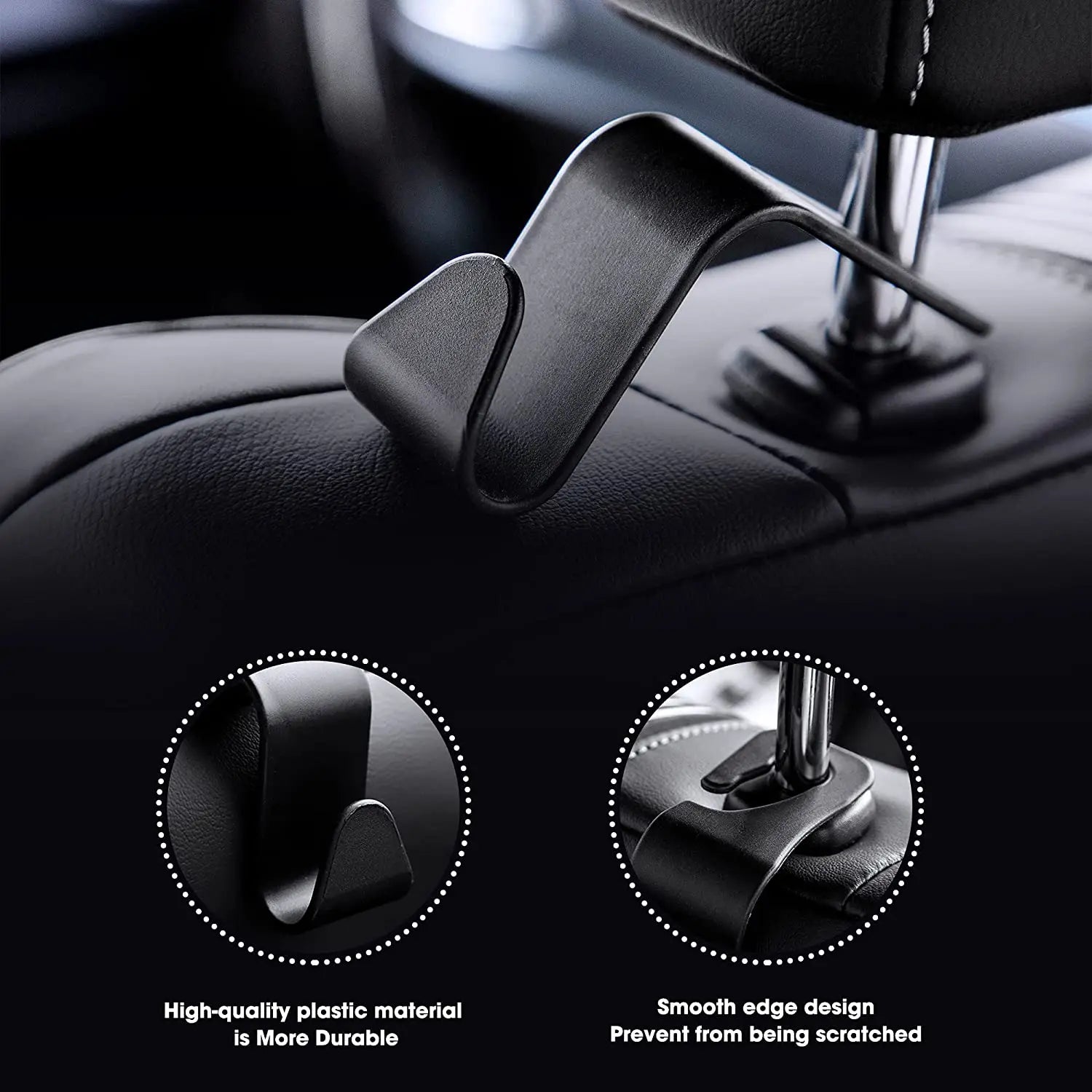 Car Backseat Storage Hooks – Multi-Purpose Hanger for Handbags & Accessories
