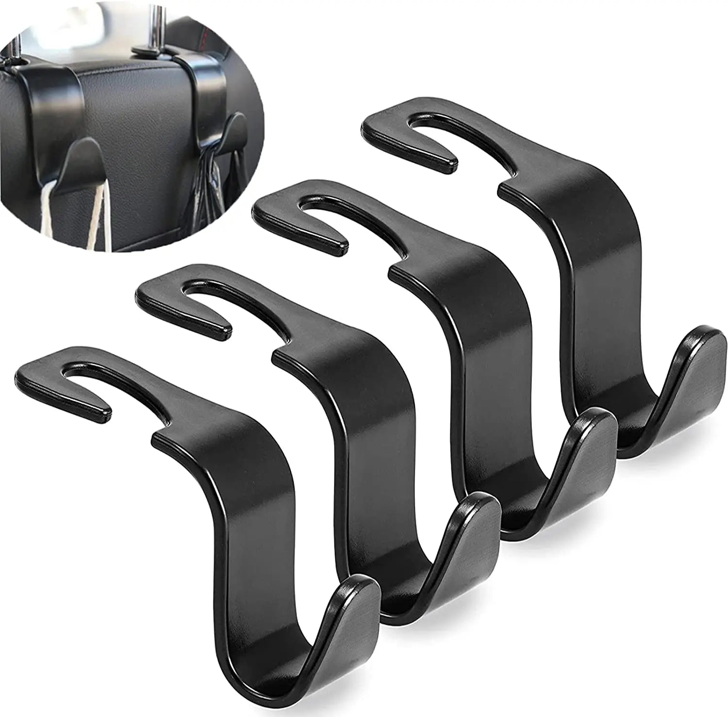 Car Backseat Storage Hooks – Multi-Purpose Hanger for Handbags & Accessories
