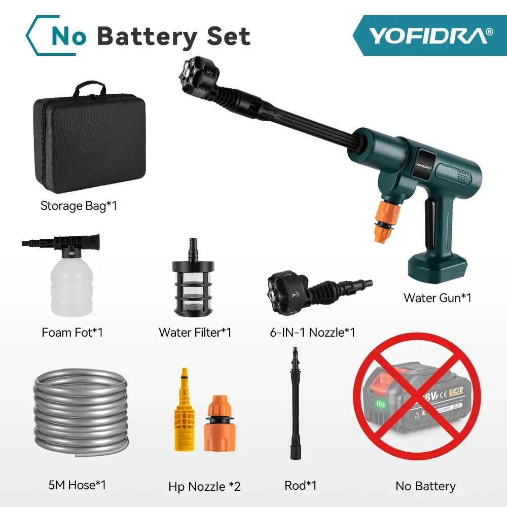 3000W Brushless Electric Pressure Washer – 6-in-1 Car & Garden Spray Gun