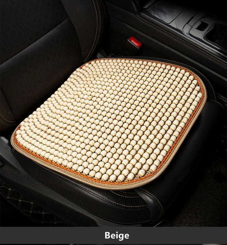 Wood Bead Car Seat Cushion – Summer Cooling & Breathable, All-Season Comfort