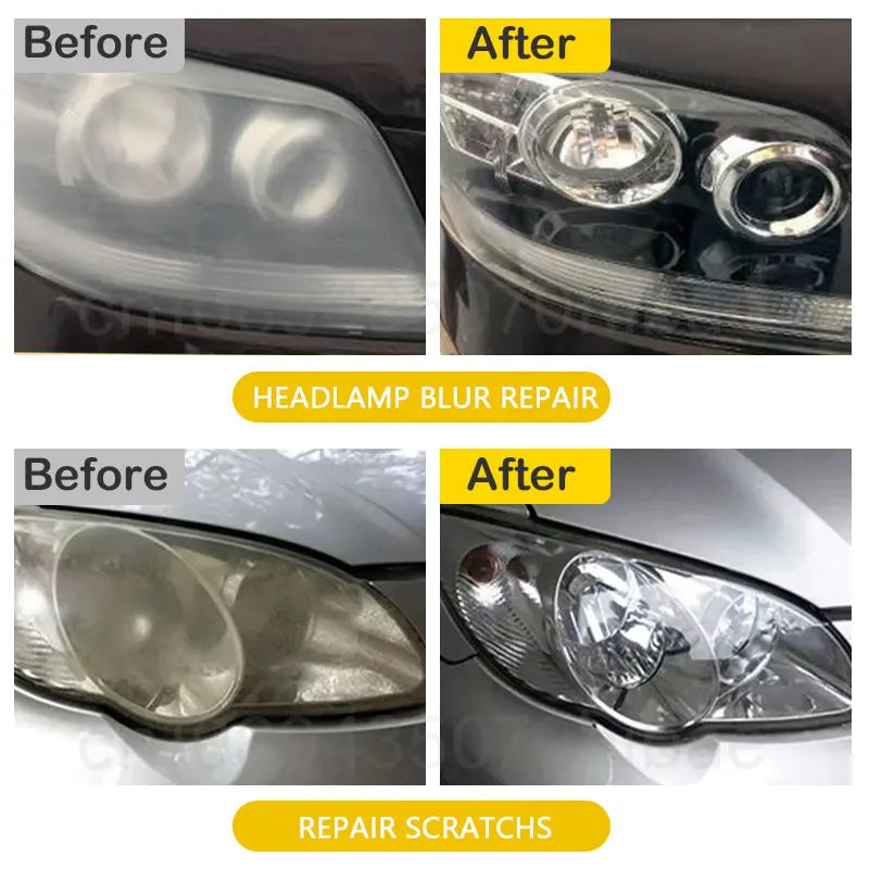 Car Headlight Restoration Kit – Scratch Remover & Polishing Paste