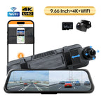 9.66” 4K Mirror Dash Cam – Dual Front & Rear View Smart Backup Camera