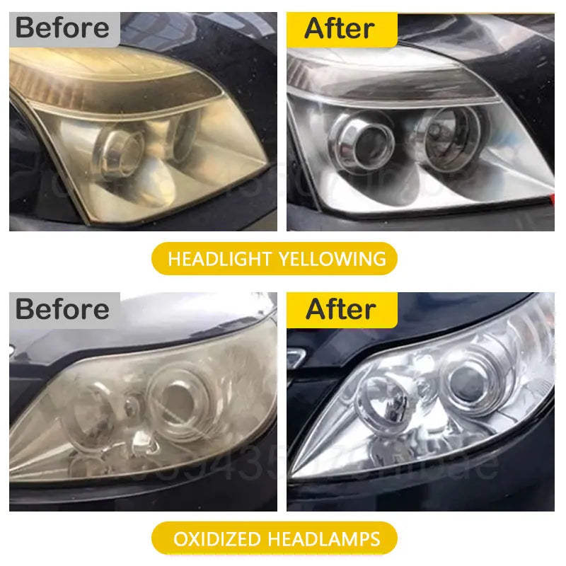 Car Headlight Restoration Kit – Scratch Remover & Polishing Paste