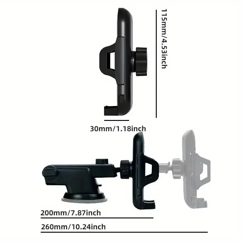 2025 Car Phone Holder – Suction Cup & Air Vent Mount for iPhone, Samsung