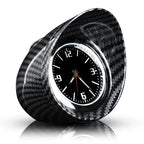 Luminous Quartz Carbon Fiber Car Clock – Mini Dashboard Waterproof Watch