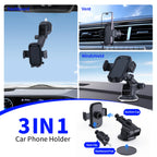 360° Car Phone Holder – Strong Suction Stand for iPhone 16 & All Smartphones