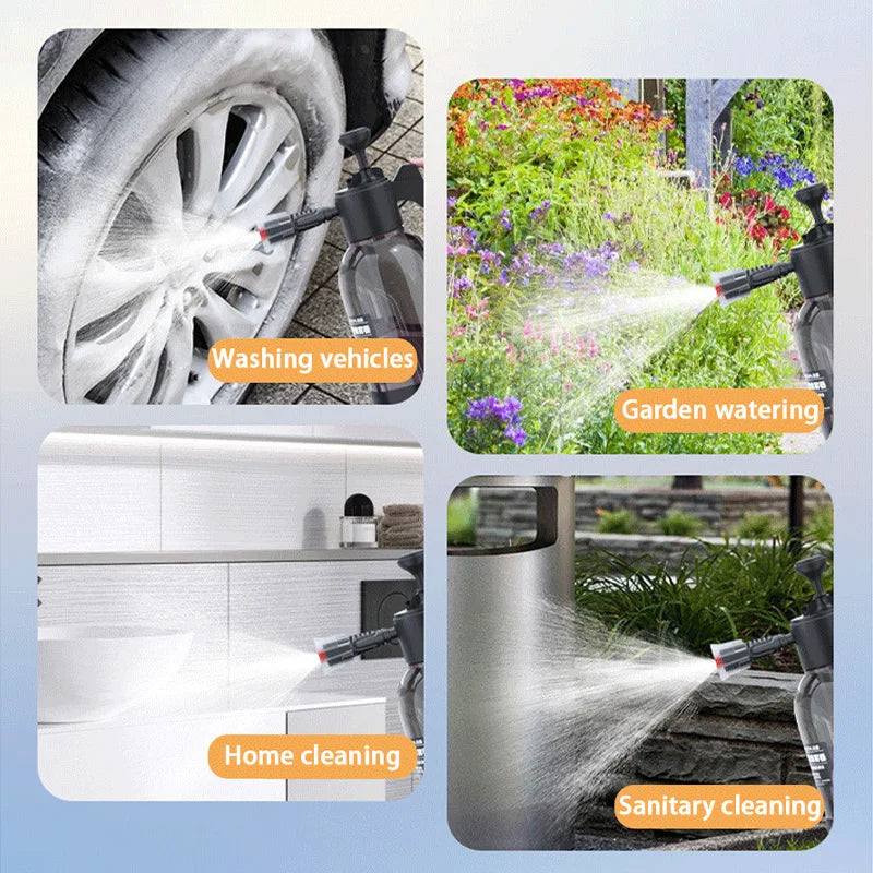 2L Hand Pump Foam Sprayer – High-Pressure Car & Home Wash Bottle
