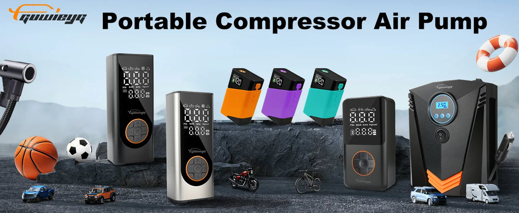 GUWIEYG DC12V Car Air Pump – 150PSI Digital Tire Inflator for Auto & Bikes