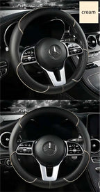 Universal Leather Steering Wheel Cover – Anti-Slip & All-Season Fit