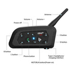 EJEAS V6 Pro Moto Intercom – Wireless Helmet Walkie Talkie Headset