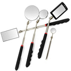 360° Telescoping Inspection Mirror – LED Light Mechanic Tool for Car Repairs