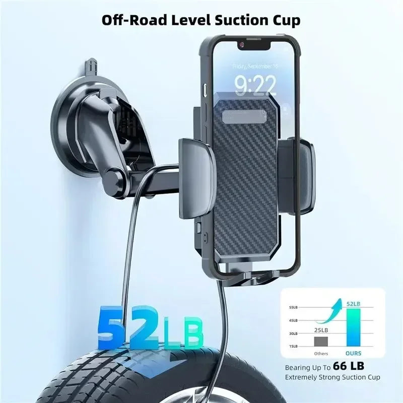 2025 Car Phone Holder – Suction Cup & Air Vent Mount for iPhone, Samsung