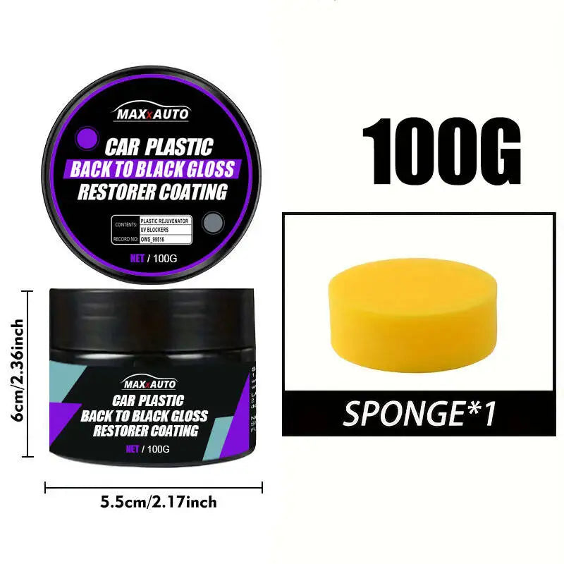 Car Plastic Restorer – Back to Black Gloss & Leather Renewal Polish Coating