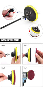 Electric Drill Brush Cleaning Kit – Multi-Purpose Scrubber Set for Car, Kitchen & Bathroom