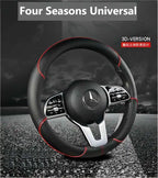 Universal Leather Steering Wheel Cover – Anti-Slip & All-Season Fit