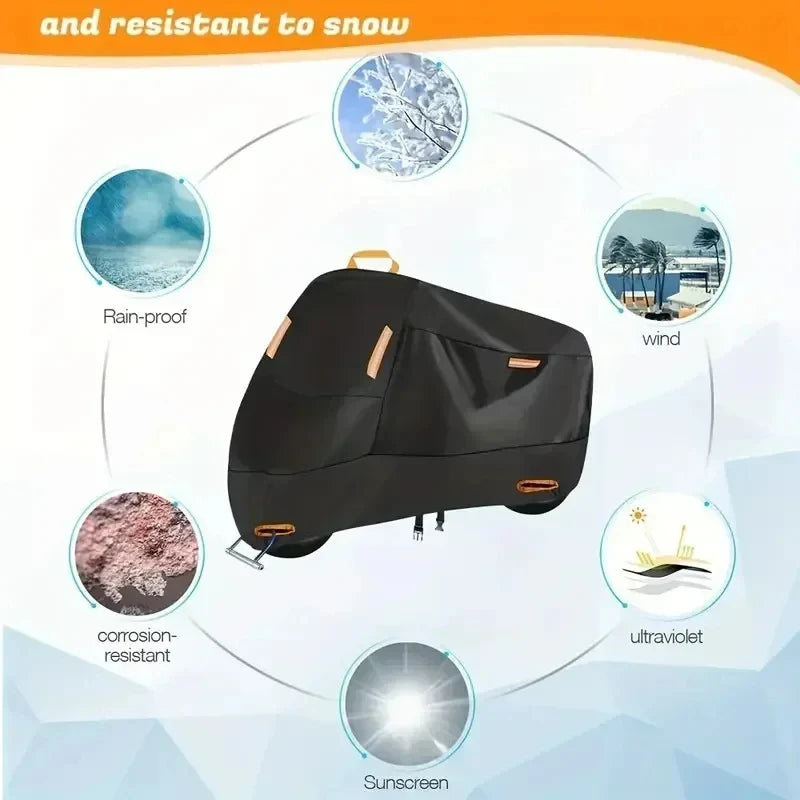 Waterproof Motorcycle Cover – Heavy-Duty UV & Weather Protection
