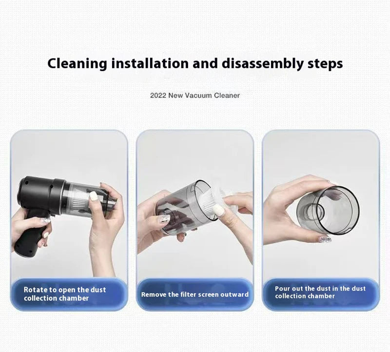 High-Power Cordless Car Vacuum – Cleaner for Office & Home