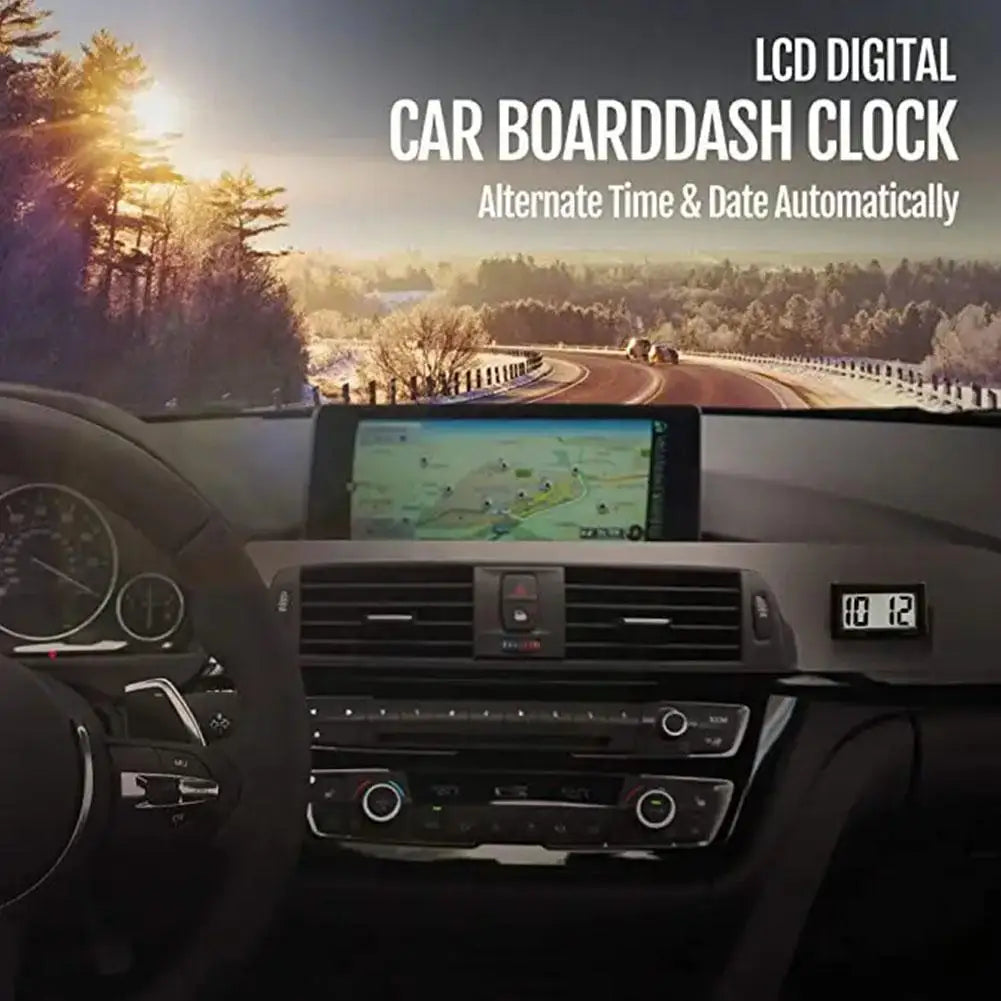 Mini Digital Clock Decorative Large Screen Car Clock