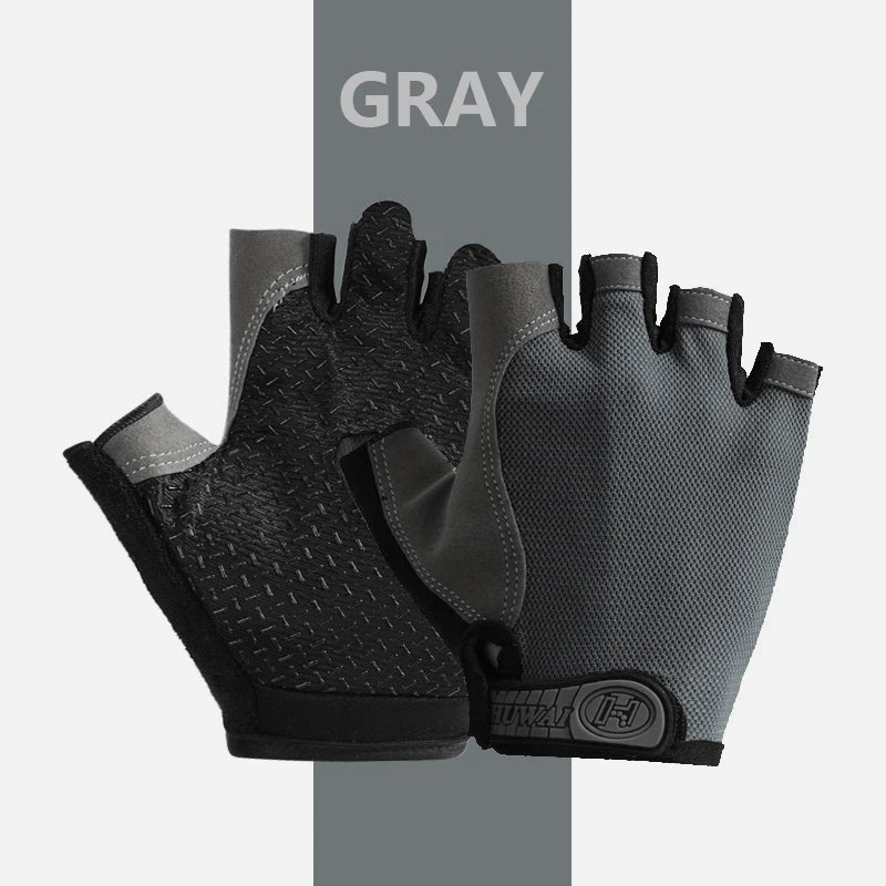 Unisex Half-Finger Cycling & Gym Gloves – Breathable Anti-Slip Sport Gloves