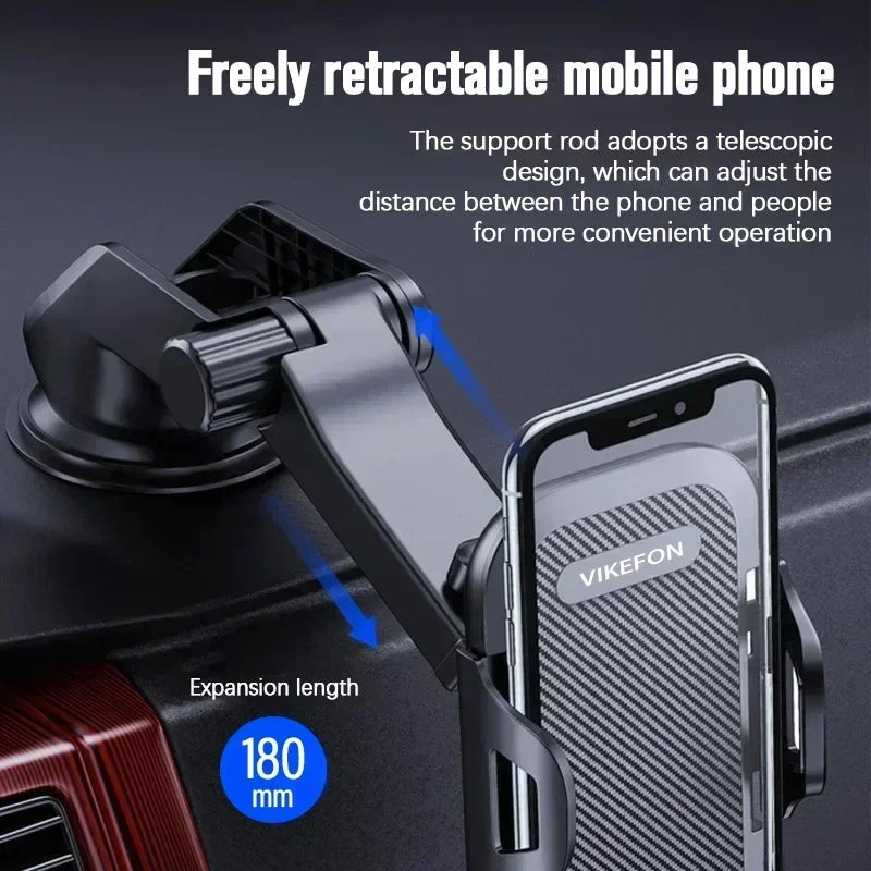 2025 Car Phone Holder – Suction Cup & Air Vent Mount for iPhone, Samsung