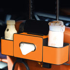 Car Backseat Storage Organizer – Tidy Hanging Box for Tissue, Phone & Drinks