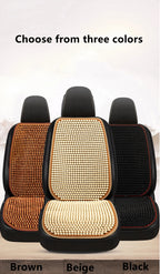 Wood Bead Car Seat Cushion – Summer Cooling & Breathable, All-Season Comfort