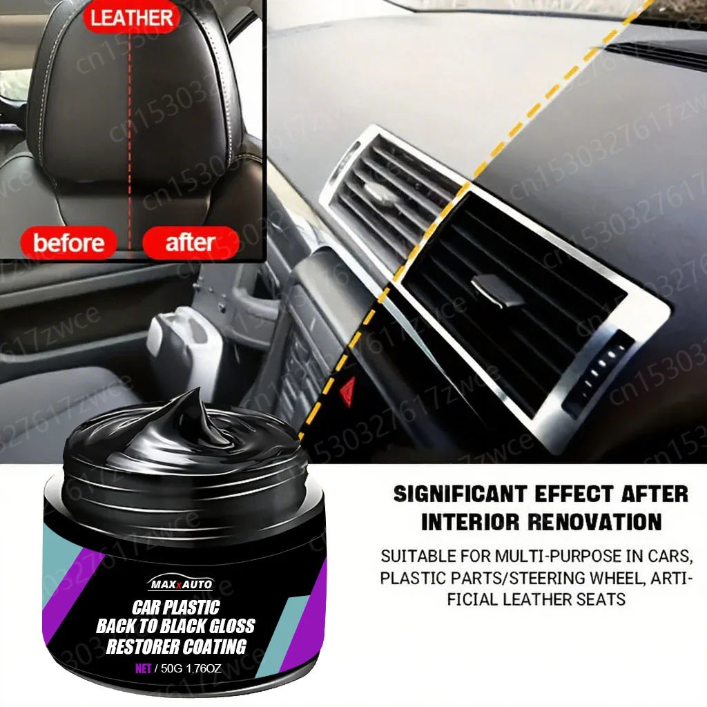 Car Plastic Restorer – Back to Black Gloss & Leather Renewal Polish Coating