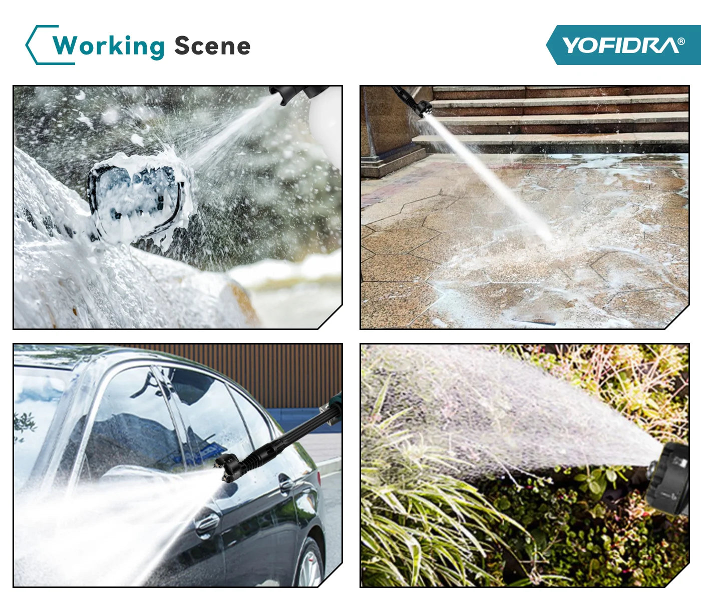 3000W Brushless Electric Pressure Washer – 6-in-1 Car & Garden Spray Gun