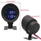 2-in-1 LED Digital Water Temp & Voltmeter – 12V/24V Car & Truck Gauge