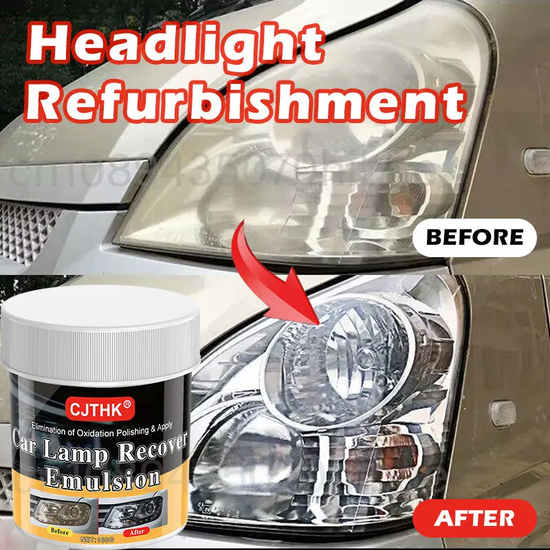Car Headlight Restoration Kit – Scratch Remover & Polishing Paste