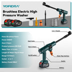 3000W Brushless Electric Pressure Washer – 6-in-1 Car & Garden Spray Gun
