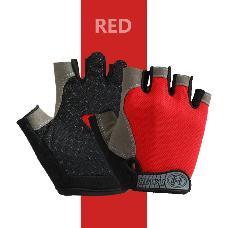 Unisex Half-Finger Cycling & Gym Gloves – Breathable Anti-Slip Sport Gloves