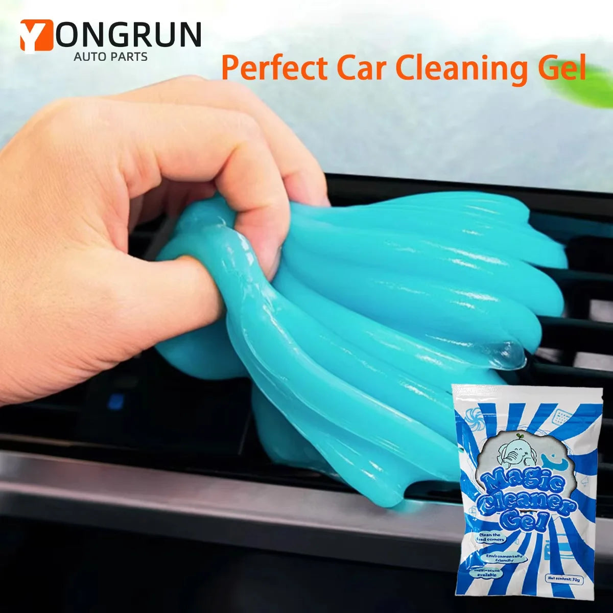Magic Cleaning Gel – Reusable Dust Cleaner for Car, Laptop & Home Surfaces