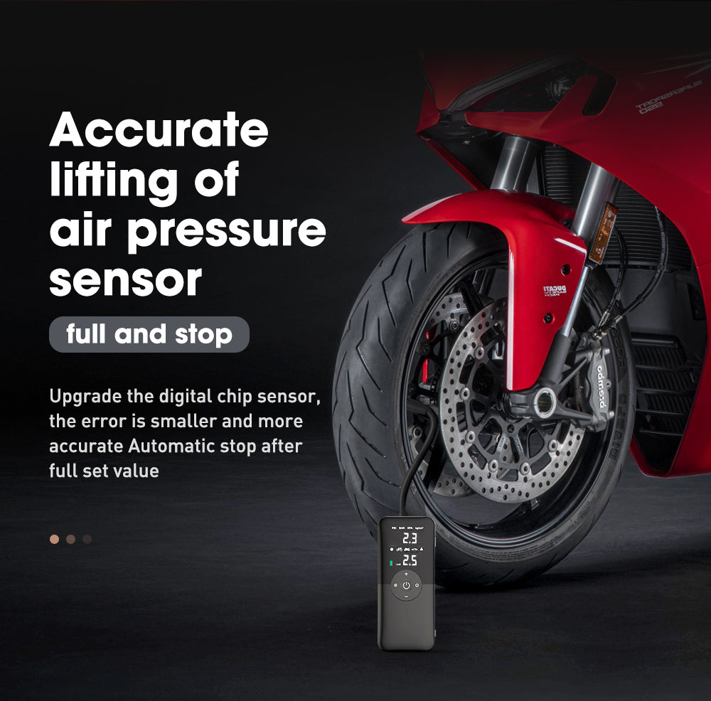 CARSUN Cordless Air Pump – Rechargeable Digital Tire Inflator for Car, Bike & Balls