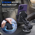 360° Car Phone Holder – Strong Suction Stand for iPhone 16 & All Smartphones