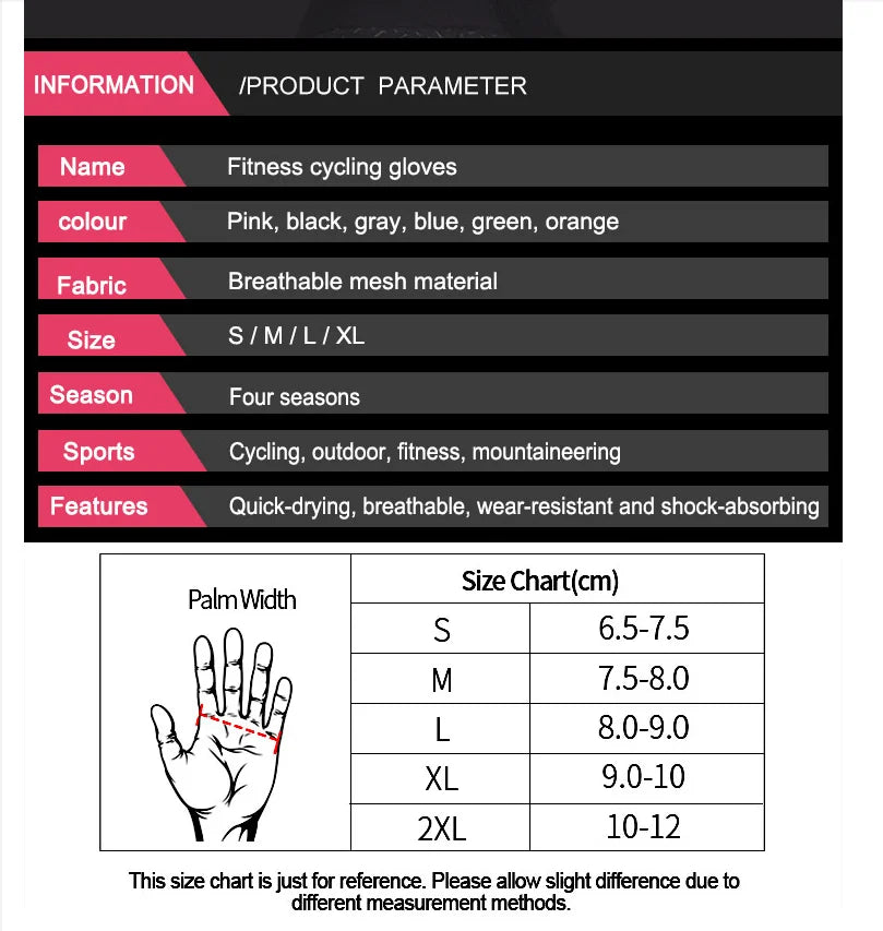 Unisex Half-Finger Cycling & Gym Gloves – Breathable Anti-Slip Sport Gloves